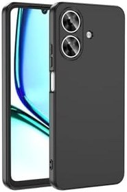 Resim Zipax Realme Note 60 İle Uyumlu Kılıf Lansman İçi Kadife Silikon Zr Mara Siyah 