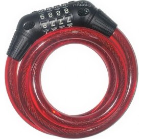 Resim Bisiklet Zhonglı 12X1000 mm Hasgül Şifreli Kilit Kırmızı 