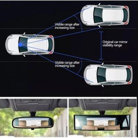 Resim Ilave Oto Iç Dikiz Aynası Mavi Ayna Bombeli Makaslı Geçmeli 300 Mm 