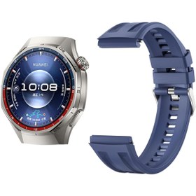 Resim Dexmon Huawei Gt 6 Pro 46mm / Huawei Gt 5 Pro 46mm Uyumlu Metal Tokalı ORJ Kavisli Giriş Silikon Kordon 