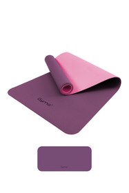 Resim Gymo Ekolojik 6mm TPE Yoga Matı Pilates Minderi Diz Dirsek Koruyucu Matlı Set Mürdüm 