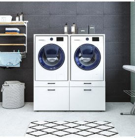 Resim ROOMART ÇAMAŞIR VE KURUTMA MAKİNESİ DOLABI TAKIMI MAT BEYAZ Mat Beyaz 
