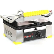 Resim Ev Tipi 8 Dilim Elektrikli Saf Demir Döküm Tost Makinesi 30x23 - İnoks Sarı 