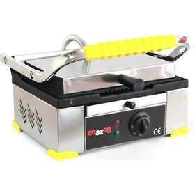 Resim Ev Tipi 8 Dilim Elektrikli Saf Demir Döküm Tost Makinesi 30x23 - İnoks Sarı 