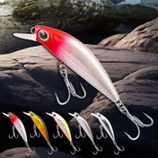 Resim 1 adet Kötü Mino Yem - Yüksek İndeksli Plastik, Batan & Çıngıraklı Minnow Yemi, Canlı Karışık Renklerde Üçlü Kanca ile Deniz Balıkçılığı için, Topmouth & Mandarin Balığı için Mükemmel 