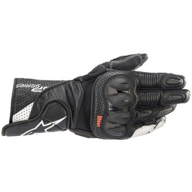 Resim Alpinestars Sp-2 V3 Korumalı Motosiklet Eldiveni Siyah Beyaz 