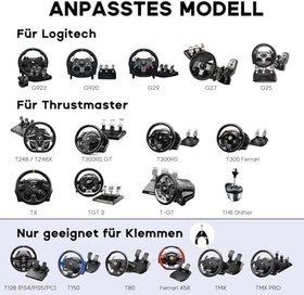 Resim DIWANGUS Logitech G29 G920 G923 G27 G25 için Direksiyon Standı, Katlanabilir Direksiyon Standı, Thrustmaster T248X T248 T300RS T150 458 TX Xbox PS4 PS5 için uygundur 