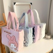 Resim 1 adet Sanrio Kawaii merhaba kedi için, for Kuromi vb. desenli el çantası, tatlı tarzı sevimli el çantası kadınlar için 
