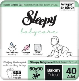 Resim Sleepy Babycare Bebek Bakım Örtüsü 60x90 Cm 4x10 40 Adet 769303152572 