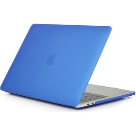 Resim Apple Uyumlu MacBook Air 13.3 A1466 - A1369 Shell Rubber Kapak Kılıf Mavi 