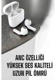 Resim Yeni Nesil Pro Bluetooth Kulaklık Uzun Pil Ömrü Beyaz 
