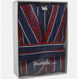 Resim Özdilek Hawai Marin Kadife Şal Yaka Bornoz S/m Beden 334242 Lacivert 