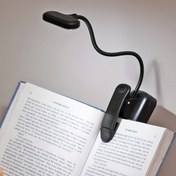 Resim 1 adet Taşınabilir LED Okuma Lambası, Ayarlanabilir Kol, Bataryalı Masa Lambası, Gece Okuma Lambası, Beyaz Göz Bakımı Klipsli Lamba, Yatak Odası ve Masaüstü Kullanımı için | Modern Klips Lambası | Esnek Kaz Kuyruğu Işığı 