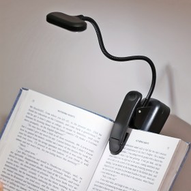 Resim 1 adet Taşınabilir LED Okuma Lambası, Ayarlanabilir Kol, Bataryalı Masa Lambası, Gece Okuma Lambası, Beyaz Göz Bakımı Klipsli Lamba, Yatak Odası ve Masaüstü Kullanımı için | Modern Klips Lambası | Esnek Kaz Kuyruğu Işığı 