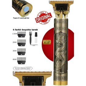 Resim Ipone Dragon Çelik Kasa Profesyonel Saç Sakal Ense Çizim Tüm Vücut Tüyü Lazer Öncesi Tıraş Makinesi 