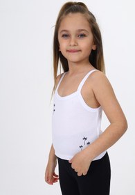 Resim Toontoy Kız Çocuk Baskılı Kare Yaka Basic Atlet 