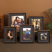 Resim 1 adet, Vintage Antika Altın Çerçeve, Zarif Duvar Sanatı, Ev Dekoru, Masaüstü Fotoğraf Takı Sergileme, Mükemmel Noel Hediyesi, Dikdörtgen, Boyalı, Hafif, Plastik, Yatay, Boncuklu Detaylı Tekli Resim Çerçevesi 