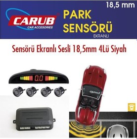 Resim Carub Park Sensörü Siyah Ekranlı Sesli 18.5Mm 