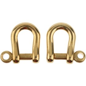 Resim Dolıty 2 Parça Pirinç U Şekli Köstek Açık Halat 6-mm Altın 