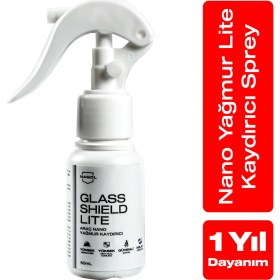 Resim Nasiol Glasshield Lite Nano Yağmur Kaydırıcı-Cam Yüzey Seramik Kaplama Spreyi-1 Yıl Dayanım-50ml 