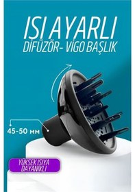 Resim Isı Ayarlamalı Fön Için Difüzör Vigo Başlık Dönerli Profesyonel 