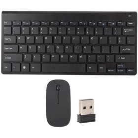 Resim Kablosuz Klavye Ve Fare, Usb Bilgisayar Klavyesi, Latelik İnce Seti Yok, Led Göstergesi Diğer 