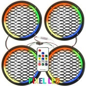 Resim Pixel Ledli 16cm Hoparlör Kapak 4adet Poke Pk-5649 