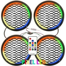 Resim Pixel Ledli 16cm Hoparlör Kapak 4adet Poke Pk-5649 