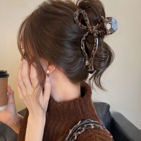 Resim 1 adet/2 adet Set Moda Retro Leopar Desen Büyük mandal toka Kore Japon İnternet Ünlüsü Şık Saç Tokaları Köpekbalığı Klipsi Aksesuarları 