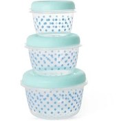 Resim Plastik Saklama Kabı - Mint Puantiye Rice