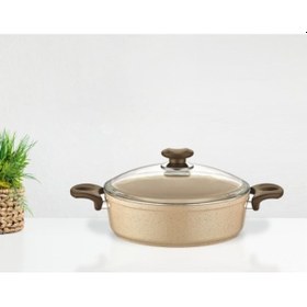 Resim Gülsan Safran Granit 28 CM Basık Tencere 
