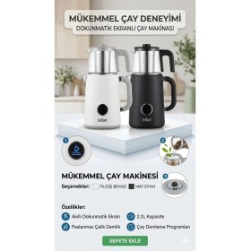 Resim Aaa Brillant Akıllı Dokunmatik Ekranlı Çay Makinesi - 2.2l Kapasite - Inci Beyazı 