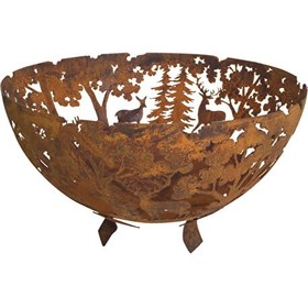 Resim Germenia Ateş Çukuru Fire Bowl Laser Cut Rust 