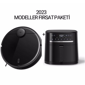 Resim Xiaomi Mi Robot Mop 2 Pro Akıllı Robot Süpürge - Siyah+ Mi Smart Air Fryer Aile Boyu 6 Lt 