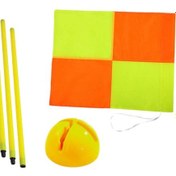 Resim Suntek Futbol Köşe Bayrağı Taşınabilir 1,5m-sarı-taban Çok Renkli 