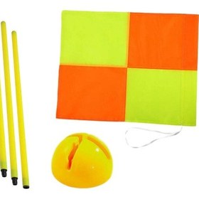 Resim Suntek Futbol Köşe Bayrağı Taşınabilir 1,5m-sarı-taban Çok Renkli 