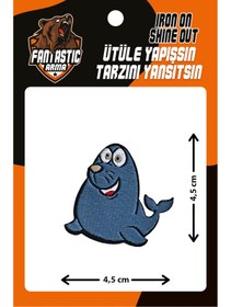 Resim FANTASTIC ARMA Ütü Ile Yapışan Dokuma Arma Patch, Fok Balığı 