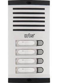 Resim Nts Diafon Sesli Işıklı Fotoselli Tek Sıra 4Lü Zil Butonu 4004 