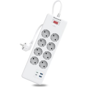 Resim Honeywell Akım Korumalı Priz 8li 2xtype C 2xusb A HC000052 
