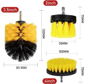 Resim Soft Oto Matkap Ucuna Takılan 3; Lü Fırça Temizlik Seti 