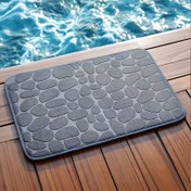 Resim Ultra-Yumuşak Mercan Polar Banyo Paspası - Emici, Hızlı Kuruyan, PVC Tabanlı, Makinede Yıkanabilir, Polyester Malzeme, Dikdörtgen Şekil, Banyo Kapısı İçin Uygun 