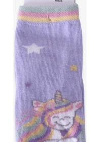 Resim Katamino Breeze Kız Çocuk Soket Çorap Unicorn Lila (1-2-9-10 Yaş) 
