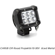 Resim Ahmet Otomotiv Off-road Projektör 6 Led Çakarlı Beyaz 12v-24v 