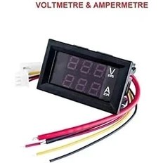 Resim Volt Akım Ölçer Dc 0-100V 10A Ampermetre 