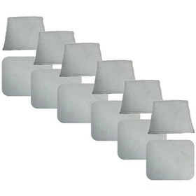 Resim Knsz minder seti 6 lı zng&mğr&uslu beyaz kumaş tel bar sandalyesi oturma ve sırt minderi set 