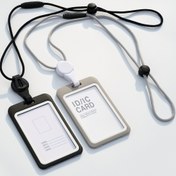 Resim Çift Taraflı Şeffaf Lanyard ve Göğüs Kartı Geri Çekilebilir, İş Kartı, Çalışan Kimlik Kartı, Personel Kimliği, İki Yönlü Kullanım, Şirket/Firma/Sergi Tanıma için İdeal 