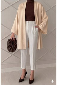 Resim CNG MODA Aerobin Geniş Kollu Oversize Kimono 