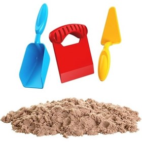 Resim Art Sand Aksesuarlı Natural Oyun Kumu 1000 Gr. - Kinetik Kum Seti - Natural Kum - Doğal Kum Renkli 