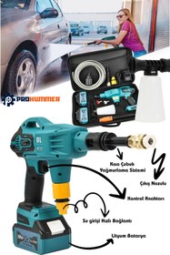 Resim Genel Markalar Profesyonel Kömürsüz 58vf Yüksek Basınçlı Çift Akülü Oto Araba Yıkama, Sulama, İlaçlama Makinesi 