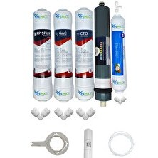 Resim Pemax Water Solutions Kapalı Kasa Su Arıtma Cihazlarına Ecomax 5'li Platinium Mebran Mineralli Tatlandırıcı 